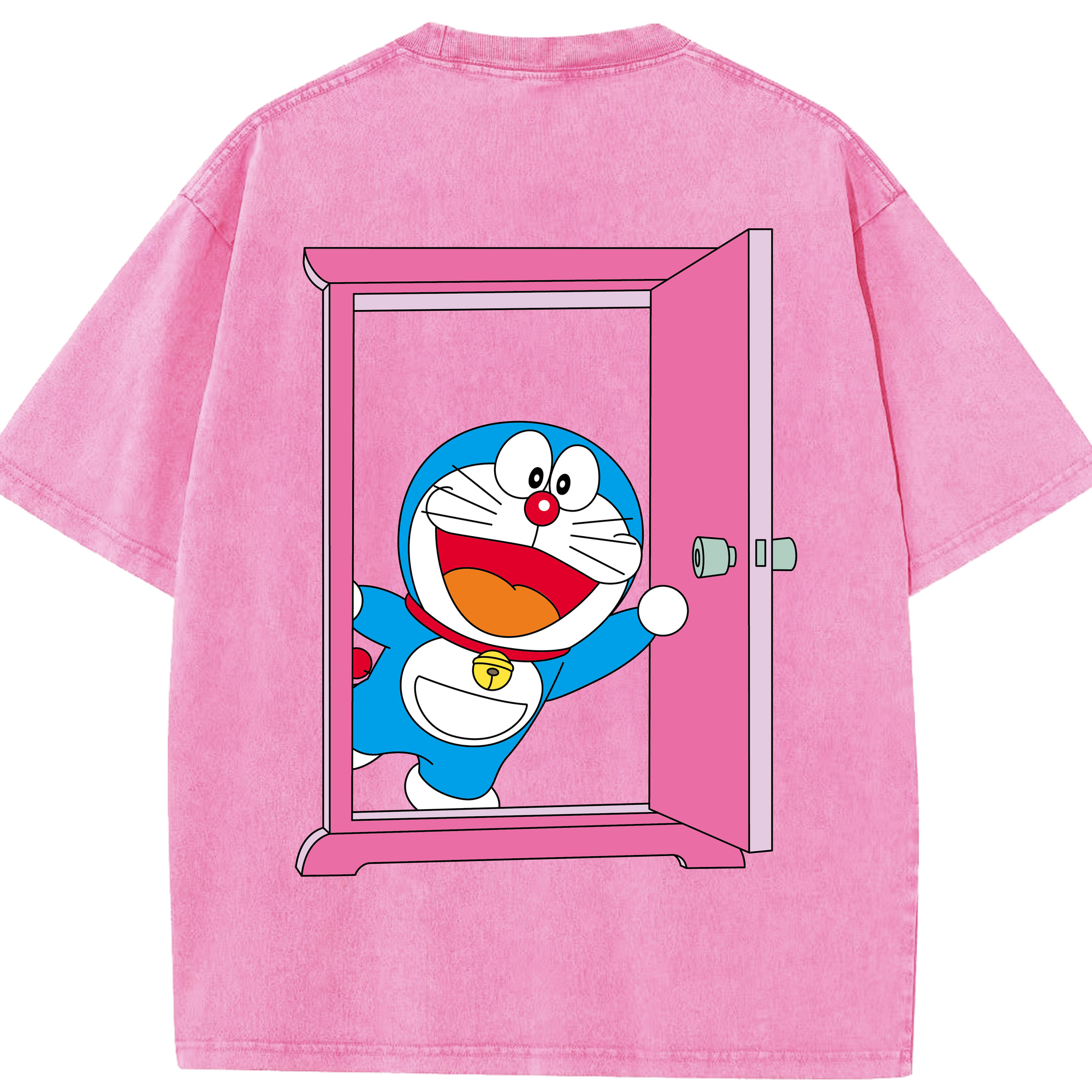 （画像用） ドラえもん Doraemon 綿100% ヴィンテージ風 半袖Tシャツ（背面プリント）